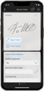 Digital Signature directly in the Anveo Service App